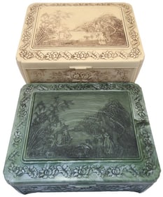 2 Vintage Japanese Bakelite Jewelry Boxes