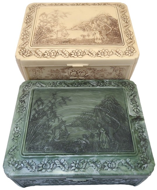2 Vintage Japanese Bakelite Jewelry Boxes (1 of 14)