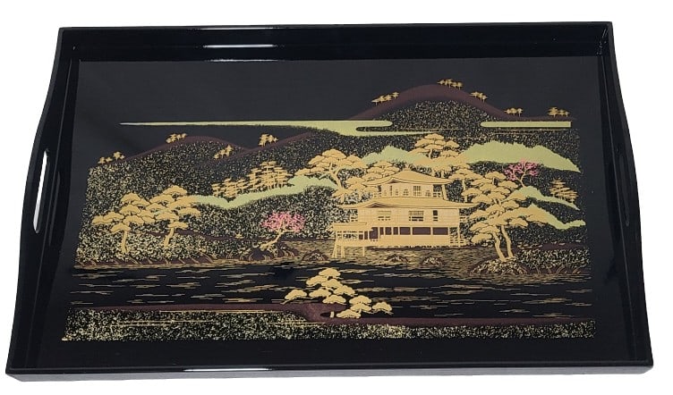 Vintage Japanese Black Lacquer Serving Tray (1 of 8)