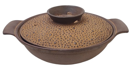 9" Asian Covered Dish Pottery Bakeware