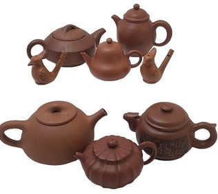 Lot of Chinese Clay Tea Pots