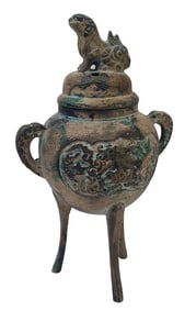 7" Japanese Incense Burner with Foo Dog