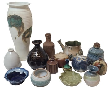 Lot of Studio Pottery - Several Signed Pieces