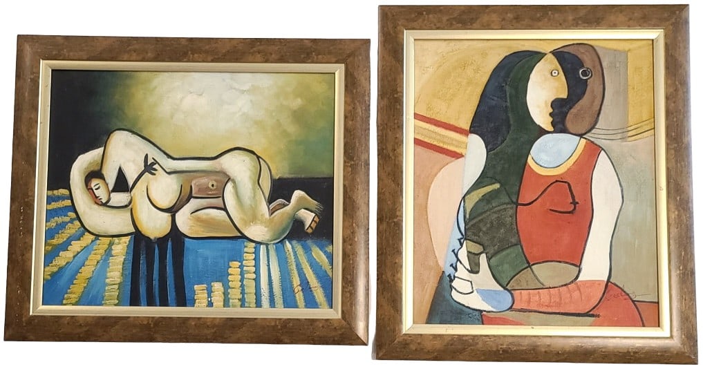 Two Picasso Style Original Surrealist Paintings (1 of 12)