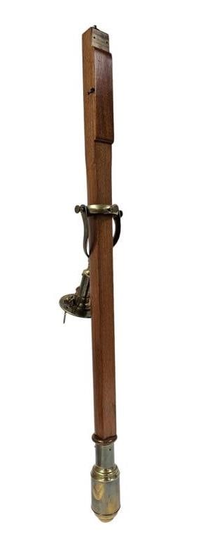 Mahogany Stick Barometer w/ Door Thermometer (1 of 7)