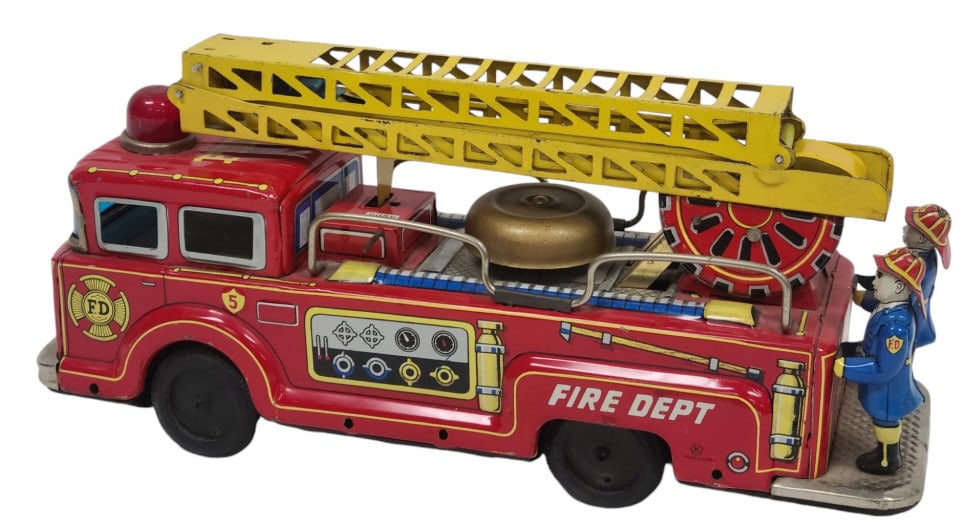50/60s Fire Engine w/ Pop Up Ladder Kokyu Japan (1 of 10)