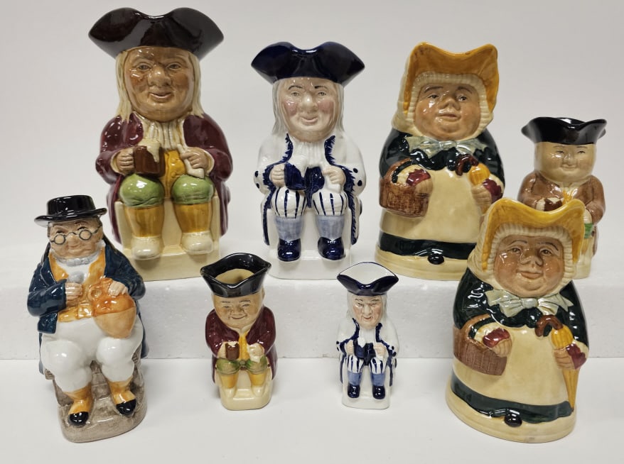 Lot of 8 Wood & Sons Toby Character Mugs Jugs (1 of 6)