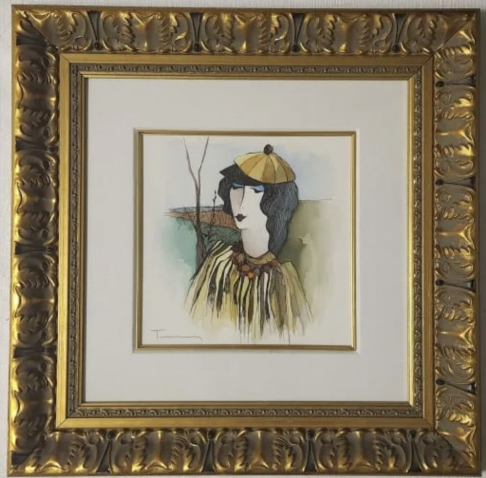 Itzchak Tarkay "Seasons End" Unique Mixed Media (1 of 5)