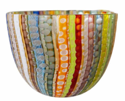Cenedese Murano Glass Bowl with Murrine Beads (1 of 13)