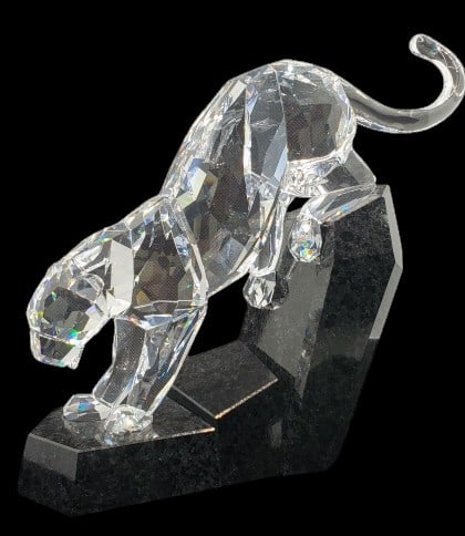 Swarovski SCS Soulmate Panther on Granite: Swarovski Crystal SCS Soulmate Panther on granite, no box. 7" x 8 1/4". In excellent condition.