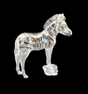 Swarovski 2021 SCS Zuri Baby Zebra Crystal Figure: Swarovski Baby Zebra Crystal Figure, no box. In excellent condition.