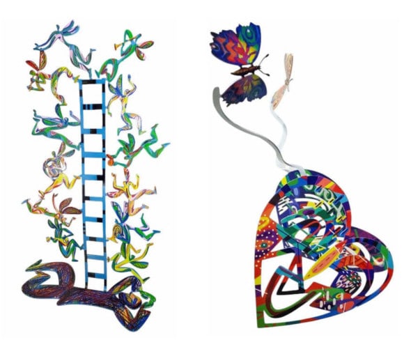 Two David Gerstein Painted Metal Sculptures (1 of 16)