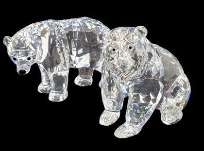 2 Swarovski Crystal Bear Figures (1 of 3)
