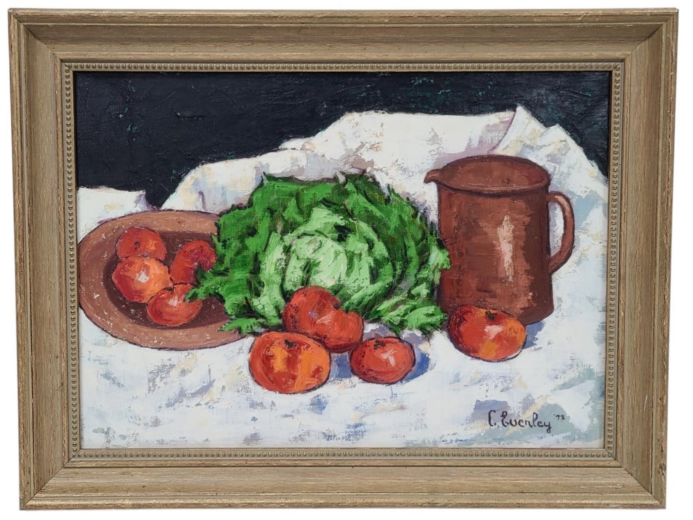 Cecil Everley Lettuce & Tomato Original Painting (1 of 7)