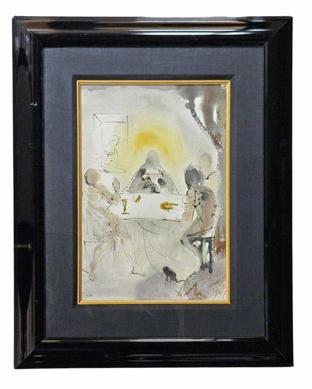 Signed Dali "Sacra Biblia" Color Lithograph # V/IX (1 of 11)