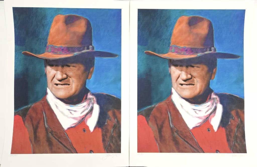2 James F. Gill John Wayne Duke Serigraphs # /80 (1 of 8)