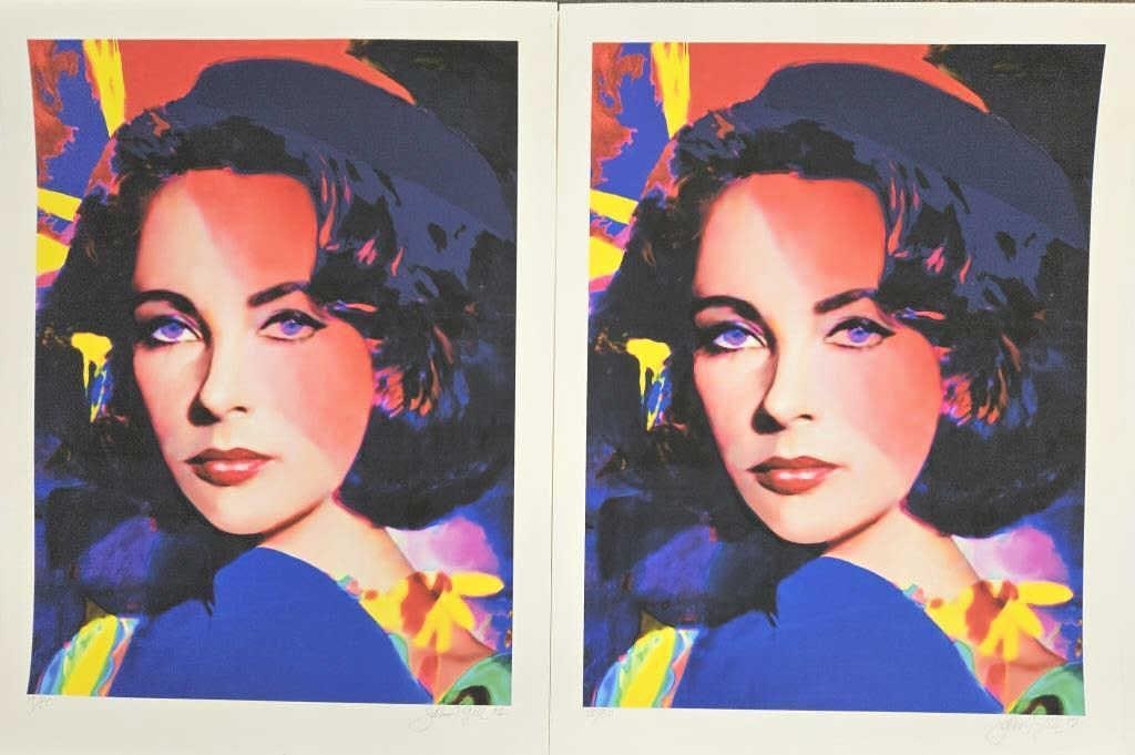 2 James F. Gill Liz Taylor Serigraphs # /80 (1 of 9)