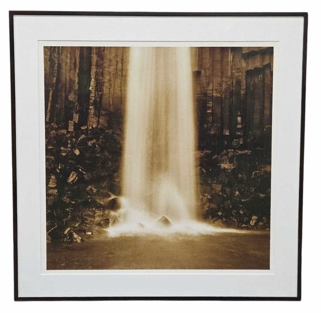 Rena Bass Forman 1/7 "Iceland 1 Svartifoss" 2002: Rena Bass Forman (1954 - 2011) was a highly exhibited photographer known for her sepia toned images of natural and exotic landscapes. She focused on a wide-range of landscapes from Iceland to Sri Lank
