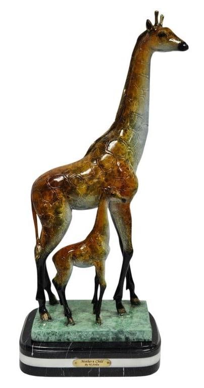 William Aribu Mother & Child 28" Bronze Sculpture (1 of 13)