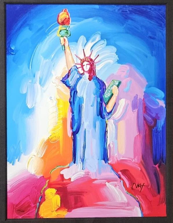 Signed Peter Max Statue of Liberty Serigraph New (1 of 14)