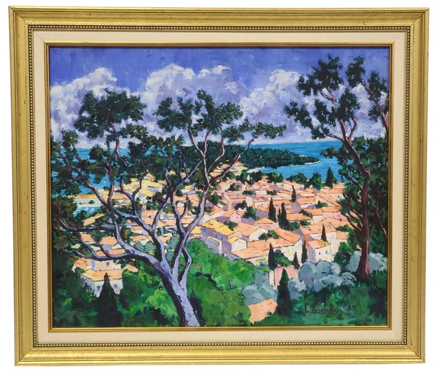 Cecil Everley Town Scene Original Oil Painting (1 of 6)