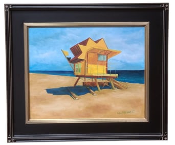 Ev Niewoehner Lifeguard Stand Original Painting
