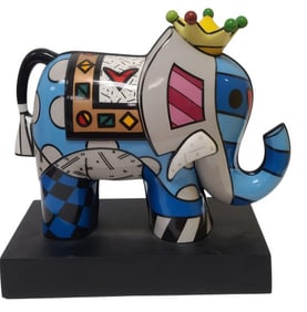 Romero Britto "Great India I" Goebel LE Sculpture