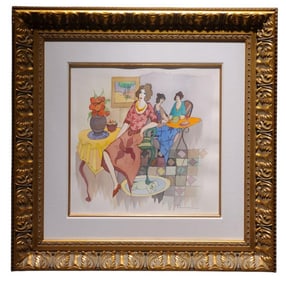 Itzchak Tarkay Country Gathering Original Painting