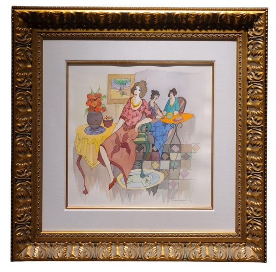 Itzchak Tarkay Country Gathering Original Painting (1 of 11)