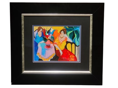 Itzchak Tarkay Original Acrylic on Wood Painting