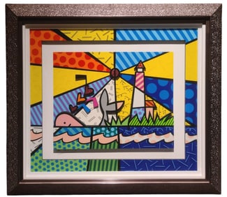Romero Britto 2016 "Nantucket" 3-D Serigraphy