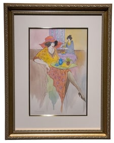 Itzchak Tarkay Original Watercolor Painting