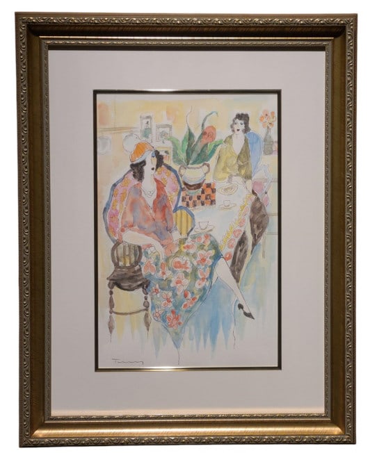 Tarkay Untitled Original Watercolor Painting (1 of 7)