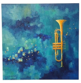 Ev Niewoehner "Exalted Trumpet II" Oil Painting