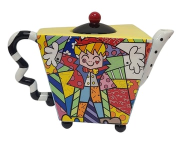 2013 Romero Britto "Hug Too" 7" Teapot