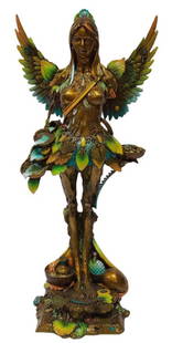 Nano Lopez Maria & the Seeds 21" Sculpture, Giclee: Nano Lopez "Maria and the Seeds" Limited edition bronze sculpture with hand applied patina. Signature stamped. From the Arabic numbered edition of 495 examples. Sculpture includes a 28 5/8" x 18 5/8"