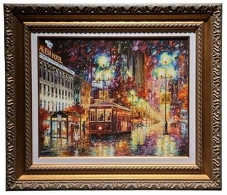 D. Wall New Orleans Cable Car Embellished Giclee