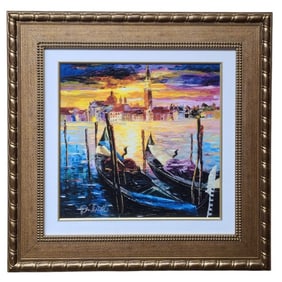 D. Wall The Stillness of Venice Embellished Giclee