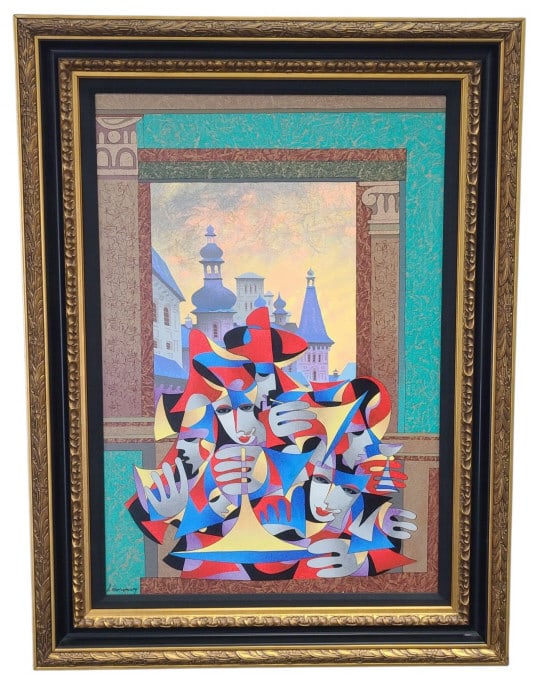 Krasnyansky Gold Teal Overlooking the City Giclee (1 of 8)