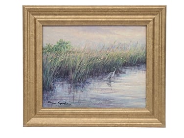 Small Signed Eugene Sparks Oil on Canvas Painting