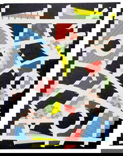 Large Jozza, Britto Collaboration Original Acrylic: Romero Britto in collaboration with Jozza, "Landscape 1" Large original mixed media acrylic and black diamond dust accented work on canvas. Signed Jozza upper center, also verso titled and signed by b