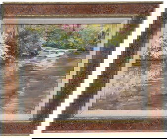 H.C. Hertling Original Oil Painting, River Scene