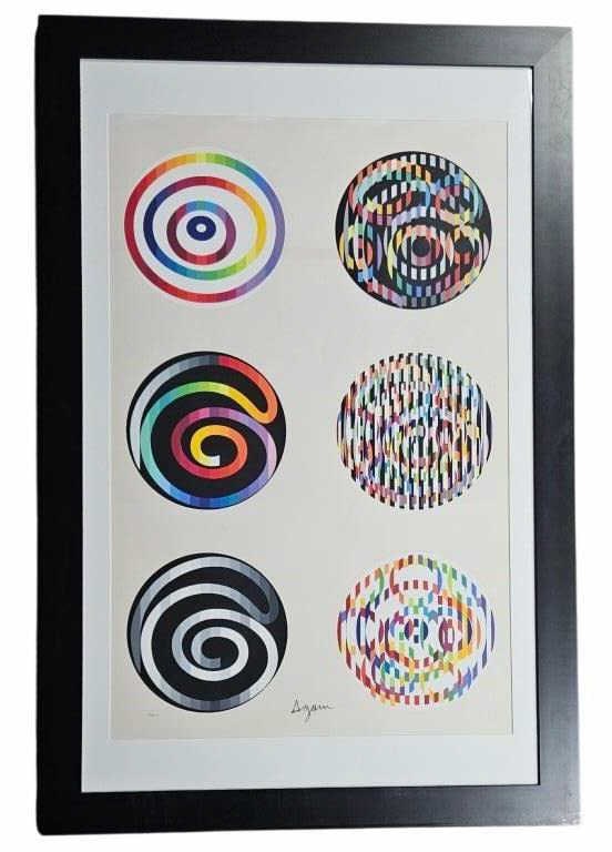 Yaacov Agam Abstract Op Art HC Lithograph Signed (1 of 8)