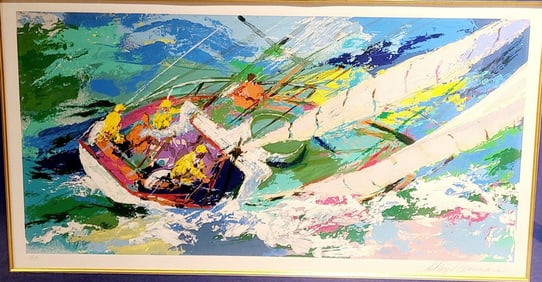 LeRoy Neiman Yawl Sailing Signed Serigraphic Print