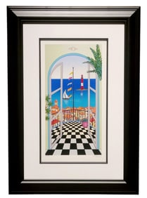 Fanch Ledan Captain's Headquarter Signed Serigraph