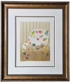 Peter Max 1978 Lady in Flowers Signed Lithograph