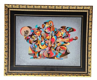 Large Krasnyansky Street Quartet Signed Serigraph