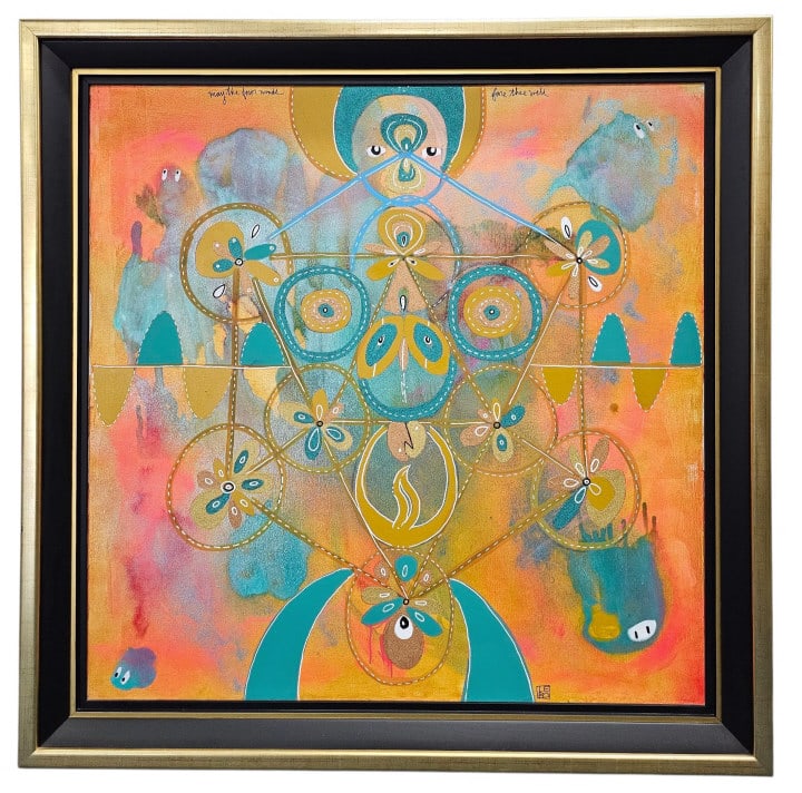 LARGE 48" LEBO Original Acrylic Painting on Canvas (1 of 7)