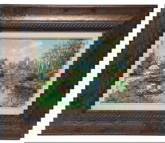 Laurent Vialet Paysage a Niort Oil Canvas Painting