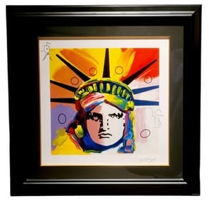 Peter Max Liberty Head 2010 Signed Serigraph